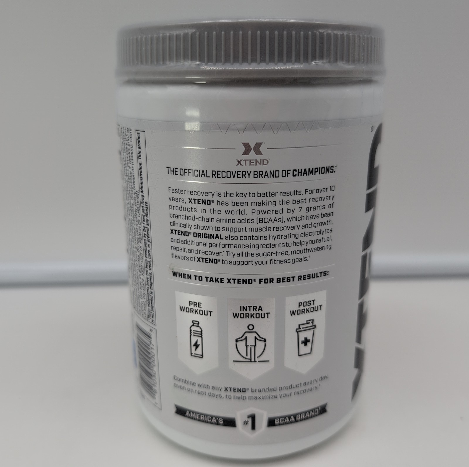 Xtend Original BCAA Powder Glacial Grape, 30 Servings Best By 6/2027