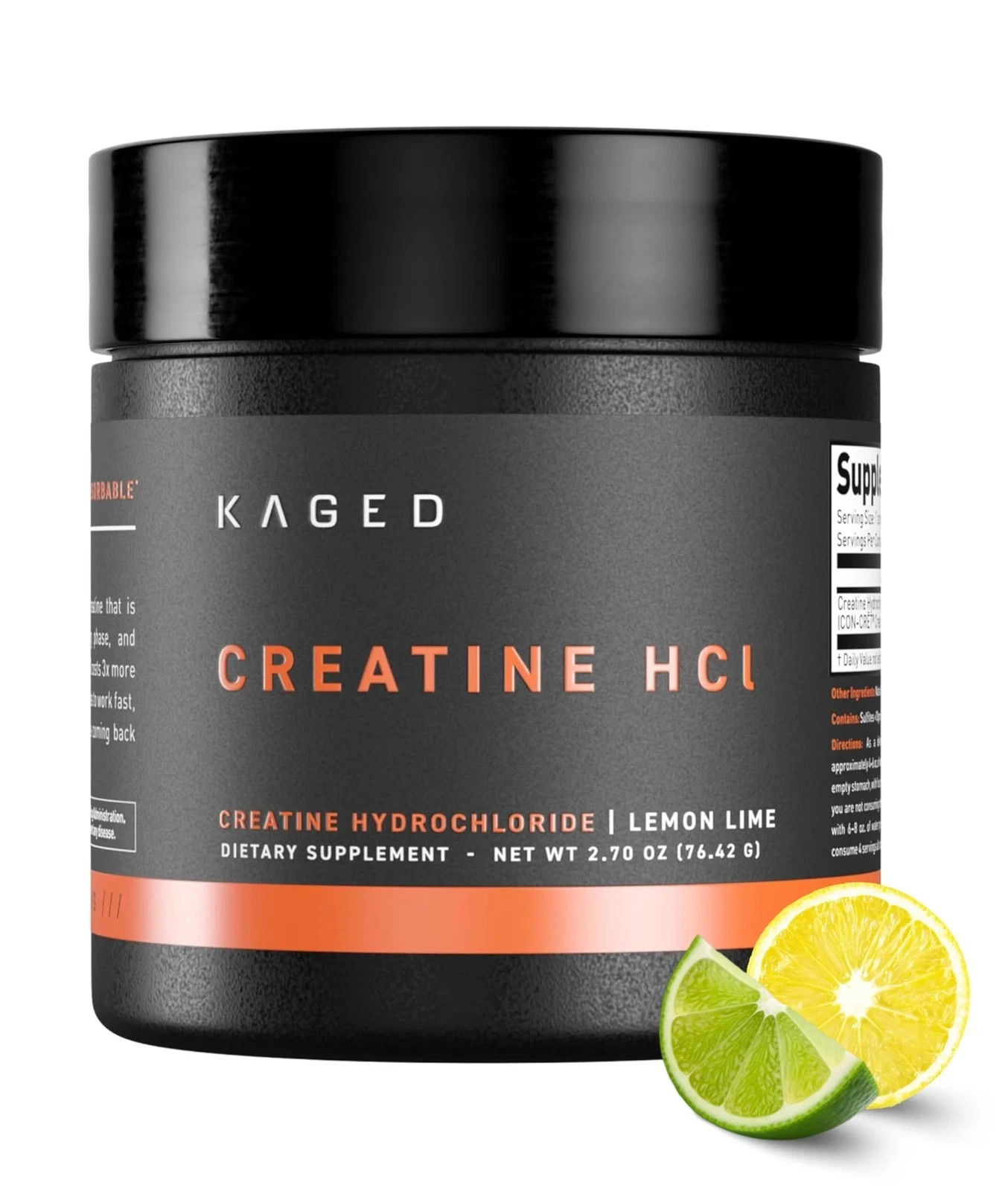 Creatine HCl, Lemon Lime, 2.7 oz (76.42 g) EXP.DATE 09/2028
