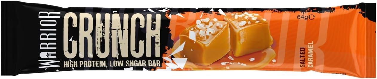 Warrior Crunch High Protein Carb Bar 64 G Salted Caramel Pack Of 12