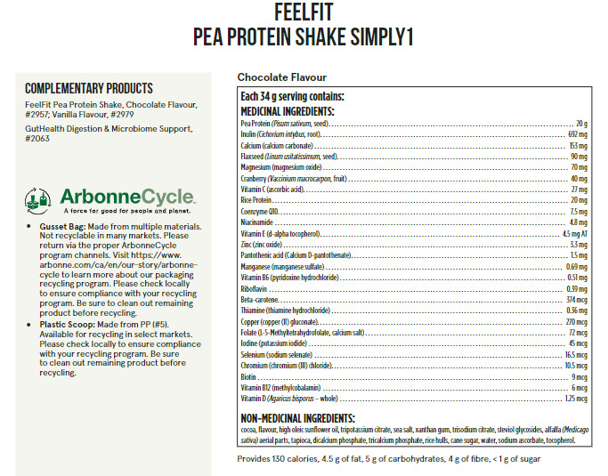 Arbonne Vegan – GF – Low Sugar – PEA PROTEIN (1 Bag of Choice) – FREE SHIPPING