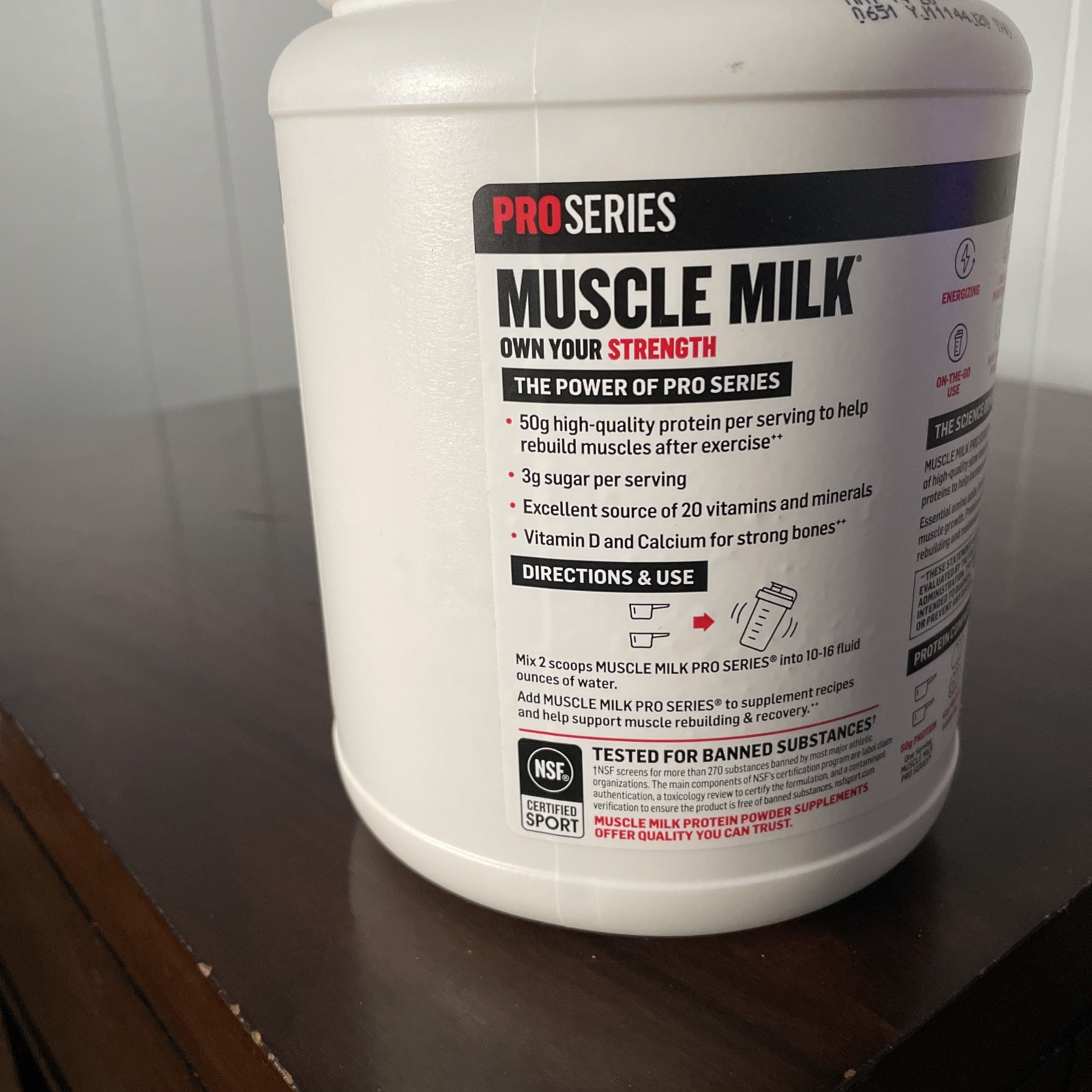 Muscle Milk Pro Series Protein Powder Intense Vanilla 32oz 907g