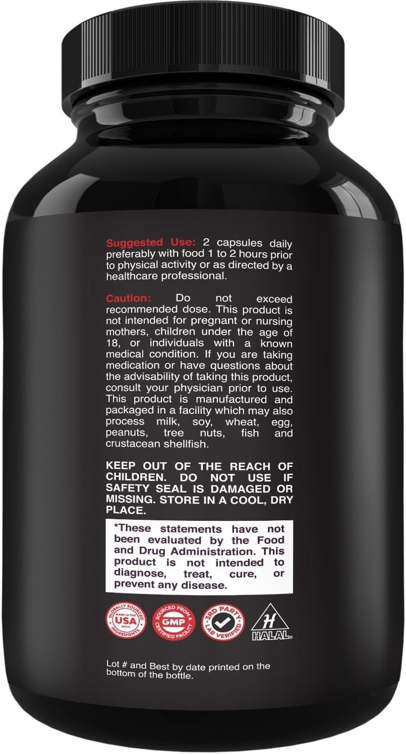 Legal STEROID ANABOLIC pills BULKING Testosterone Booster MUSCLE GROW, 60 caps