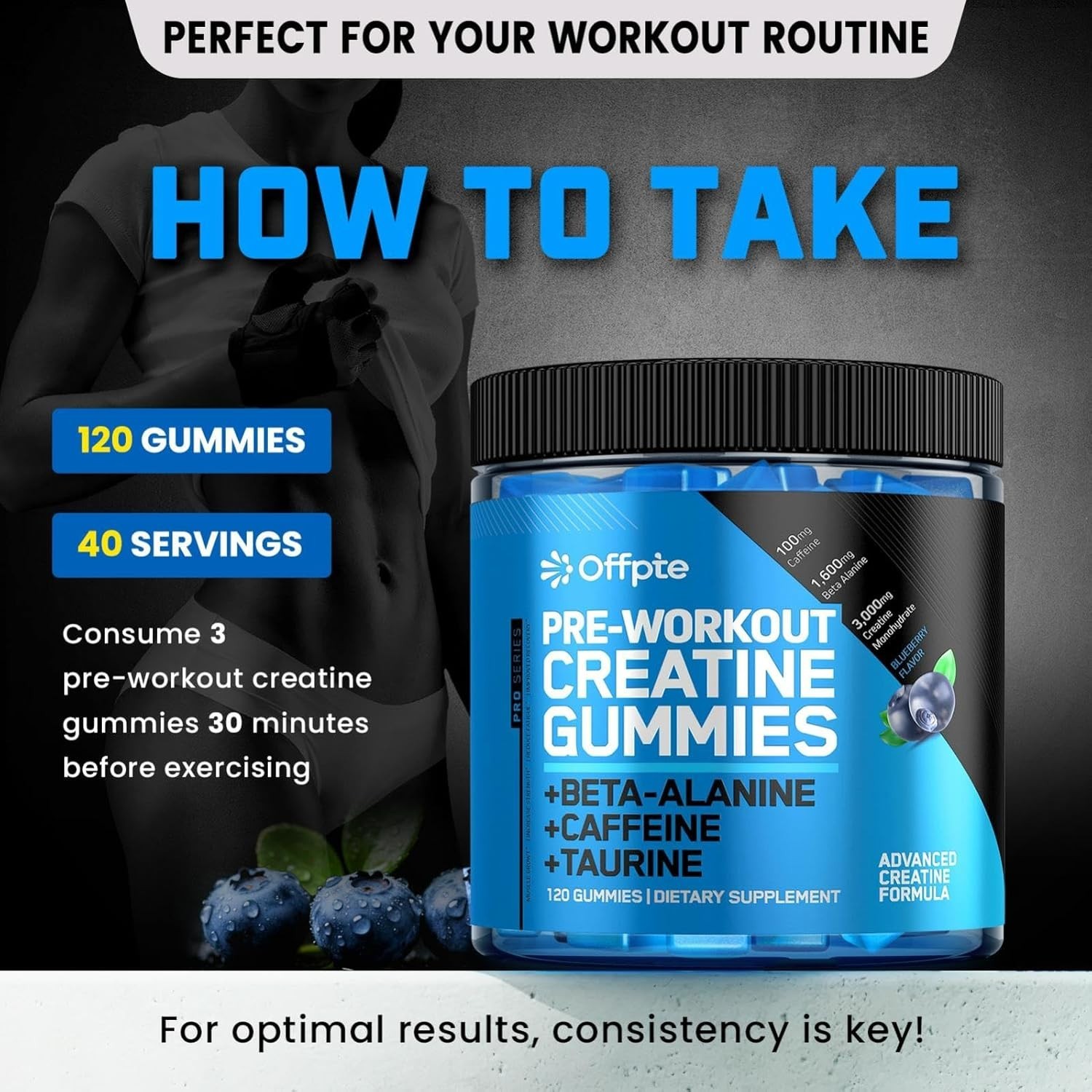 PRE WORKOUT GUMMIES FOR MEN, WOMEN CHEWABLE SUGAR FREE PREWORKOUT ENERGY GUMMIES