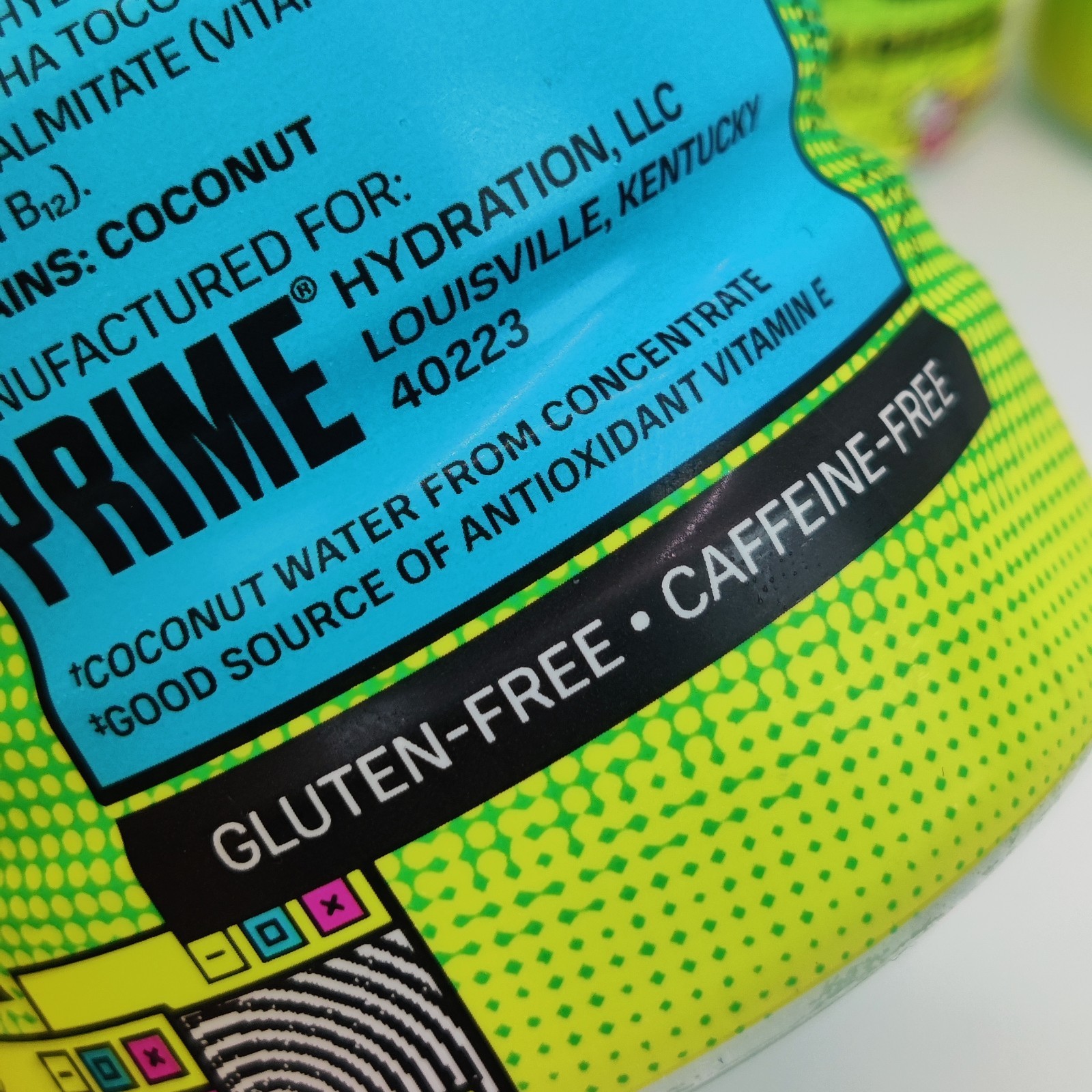 Prime Hydration Electrolyte Drink Sour Nova 500mL US Bottle Caffeine Free 3 Pack