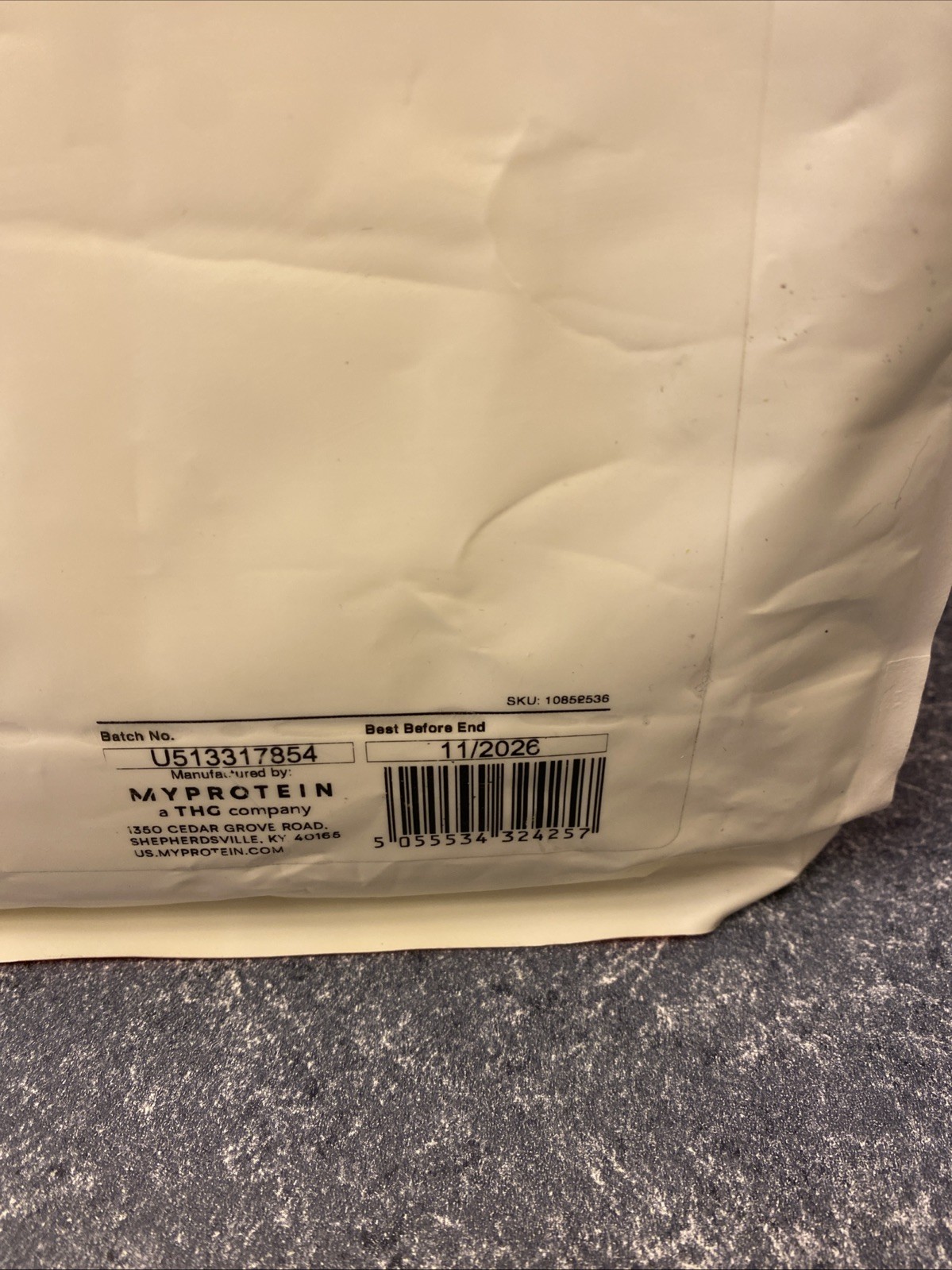 MyProtein Impact Whey Protein 2.2 Lbs Vanilla Ice Cream Drink Mix Best By 11/26