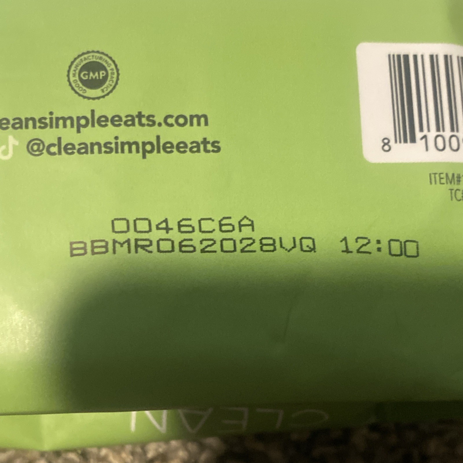 Clean Simple Eats Clear Whey Protein Isolate Sour Candy Watermelon 20oz