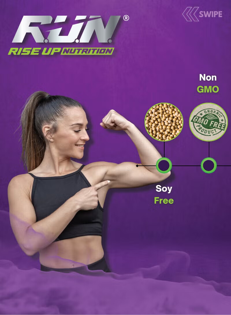 RUN Natural Egg White Protein Powder, 27g Protein, Lactose Free, 2.20 lbs/1 kg