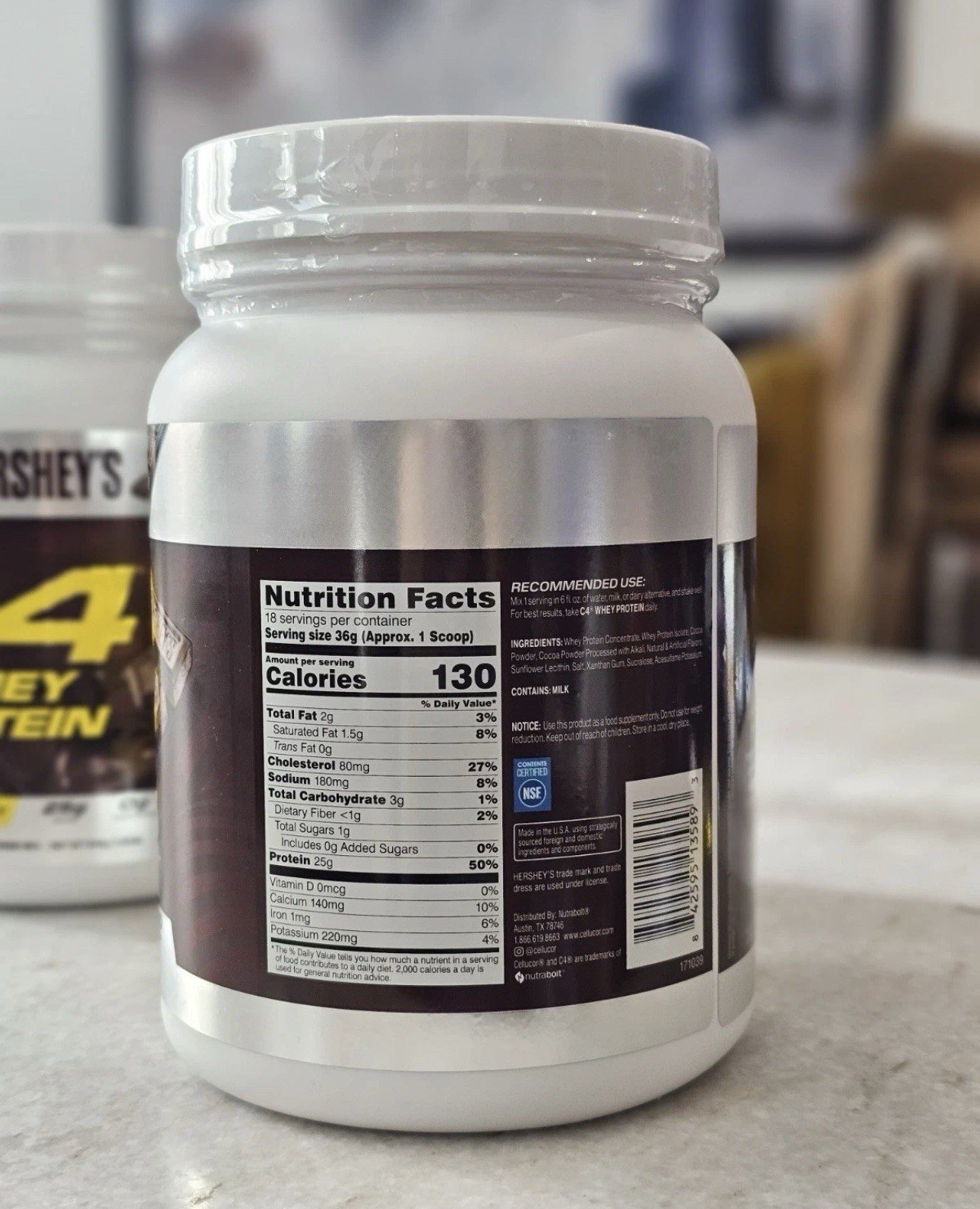 C4 Pro Whey Protein Powder, Hershey’s Milk Chocolate Flavor, 25g of Protein 2 Pc