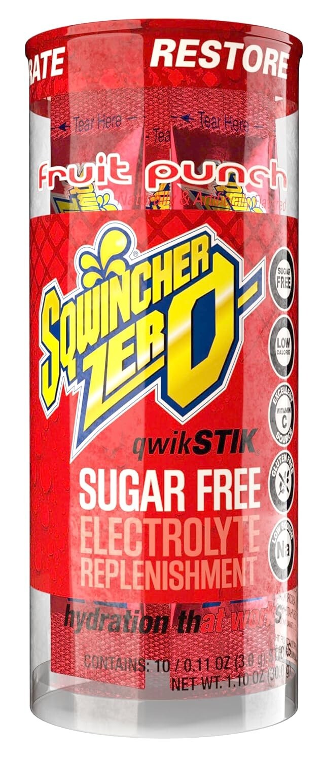 Sqwincher Zero Qwik Stick Electrolyte, 4 Flavor Variety Pack, 10 Count Each