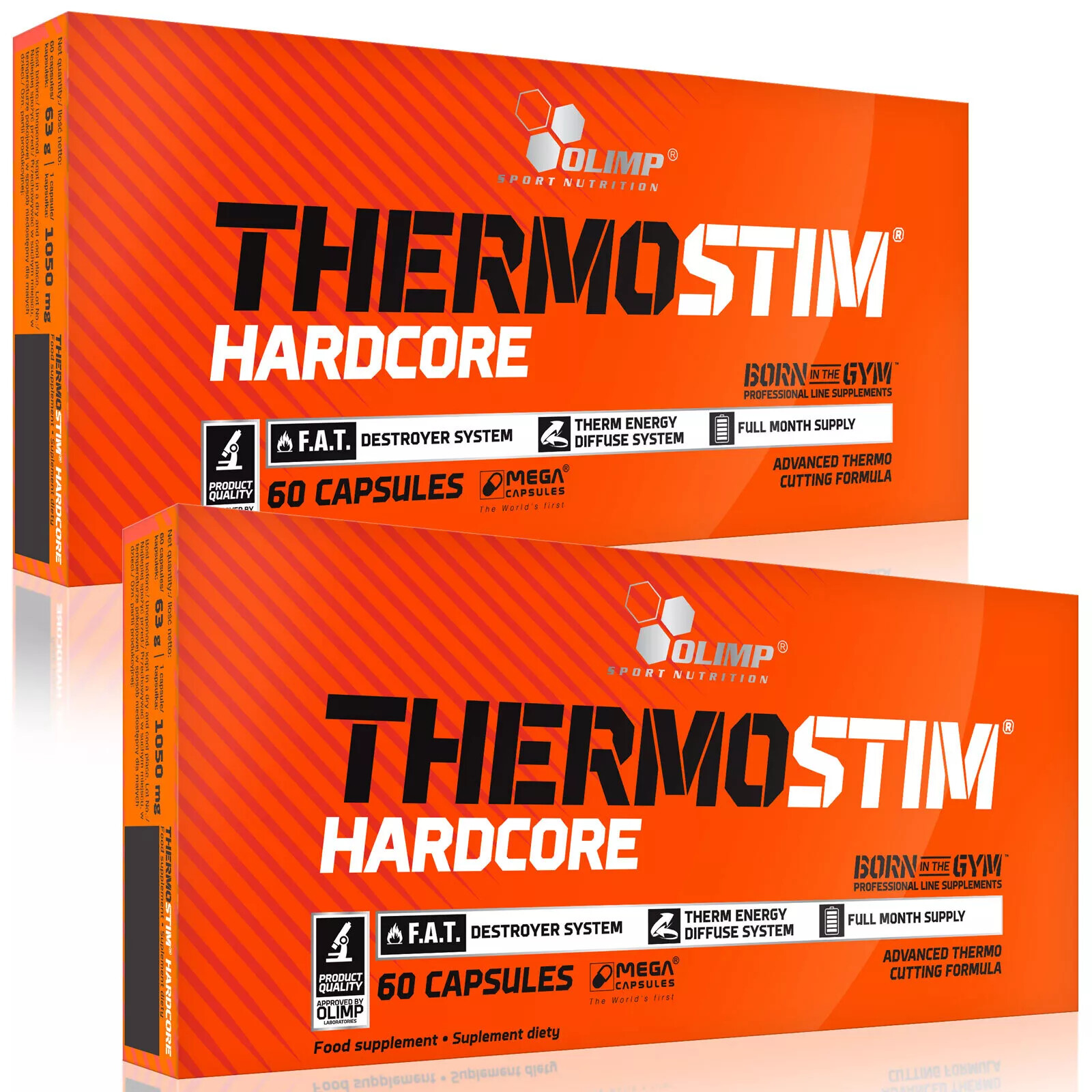 THERMO STIM HARDCORE- Thermogenic fat burner, energy booster, slimming pills