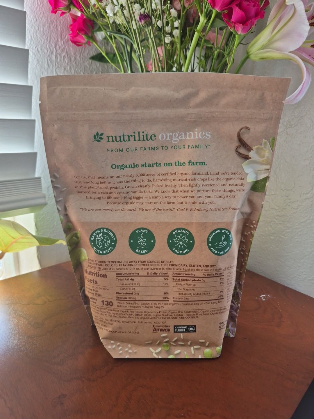 Nutrilite Plant Protein Powder Organic – Vanilla