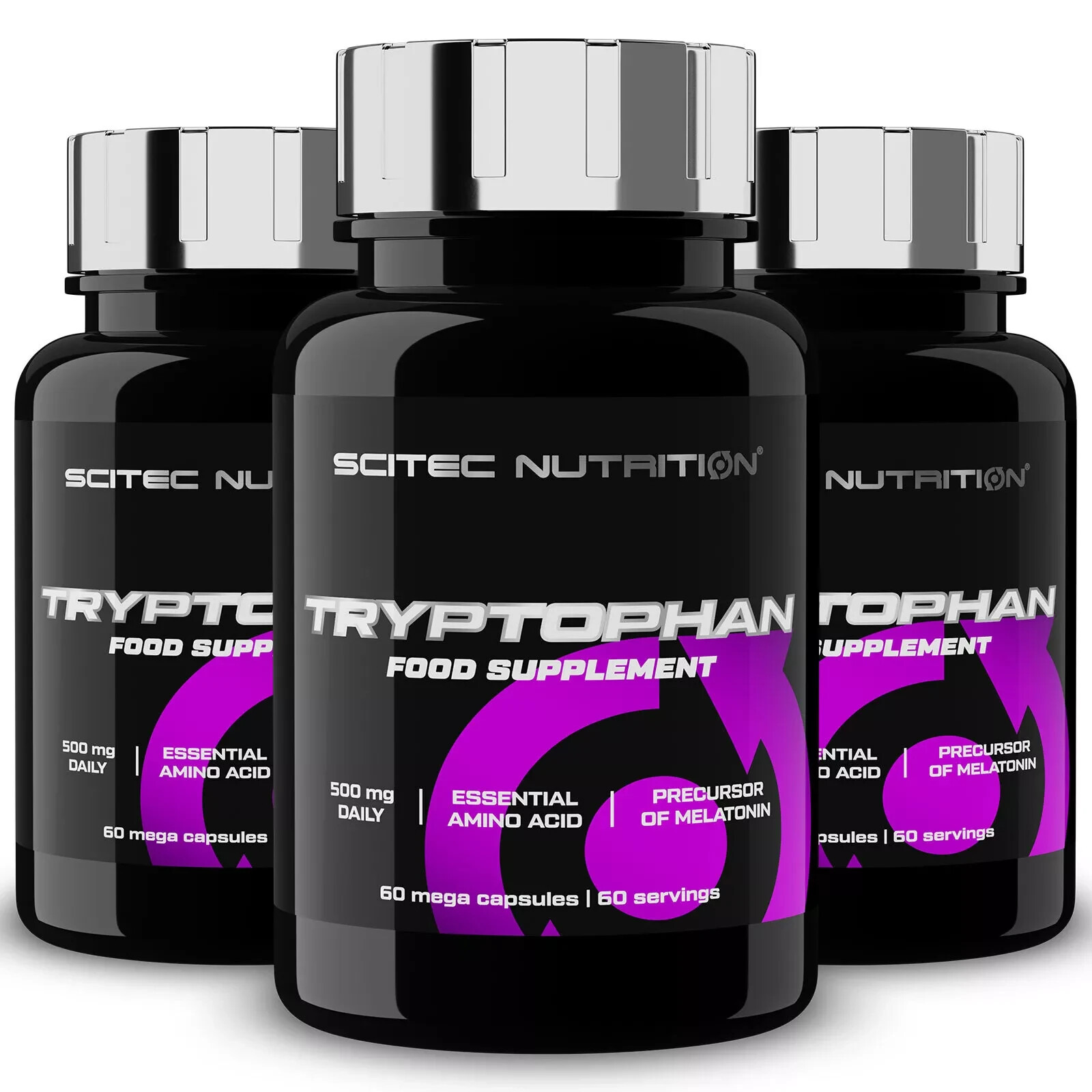 SCITEC TRYPTOPHAN 60-180 Caps Supports Relaxation, Positive Mood, Sleep