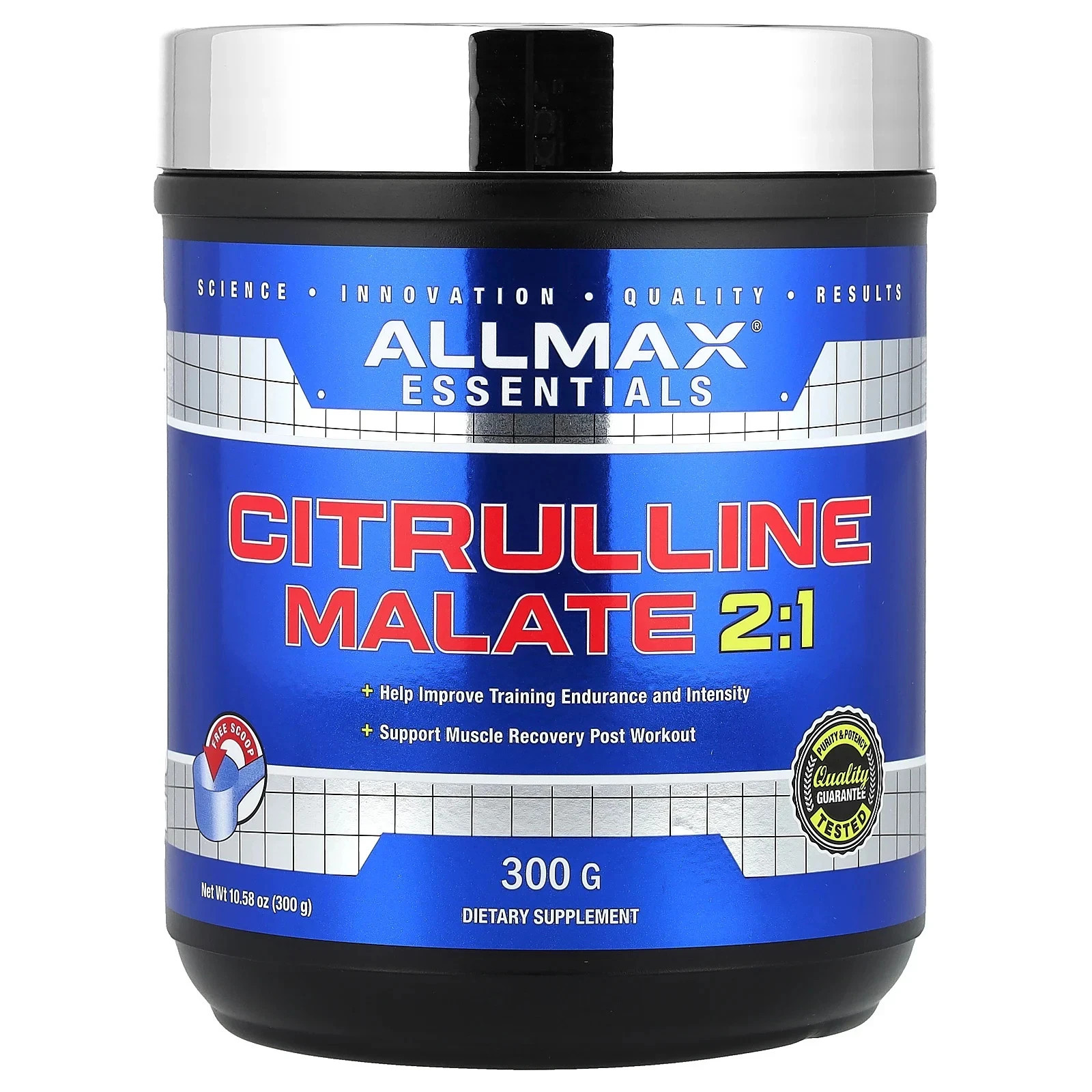 ALLMAX Nutrition Citrulline Malate 2:1 Powder, 300g (10.58 oz), 2-Pack