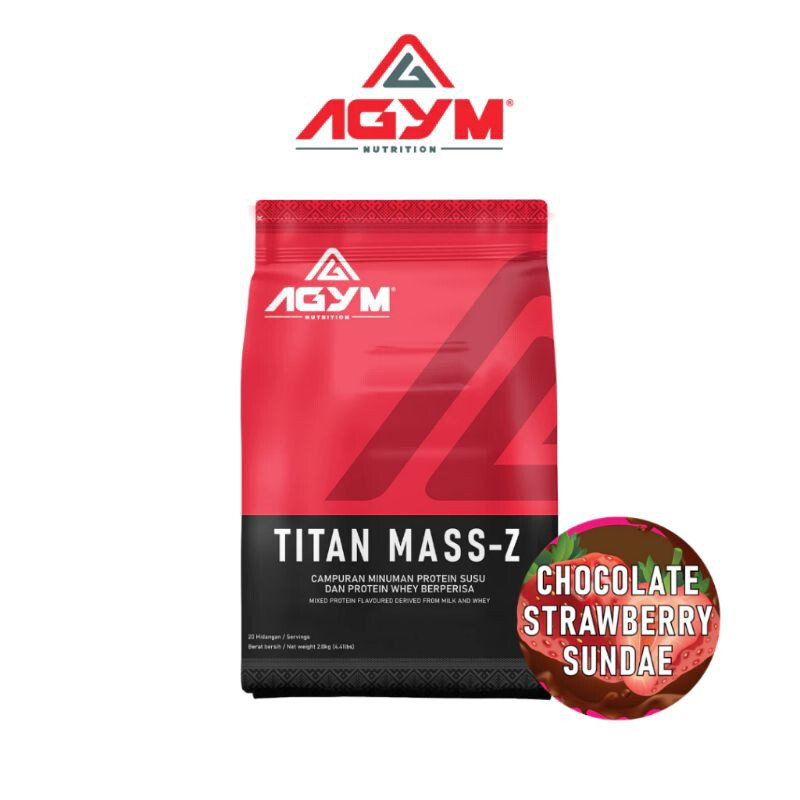 2X AGYM Nutrition TITAN MASS-Z Sport Nutrition Weight Mass Gainer 2kg -DHL