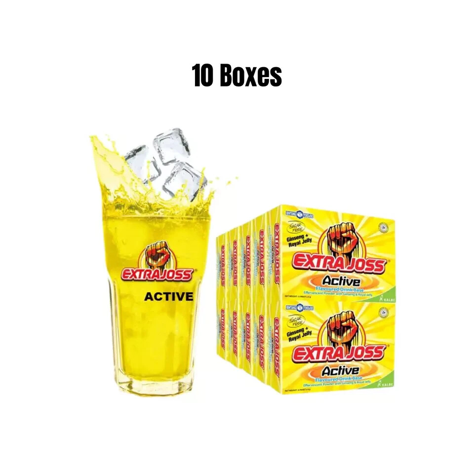 EXTRA JOSS Active Flavour 10 Box (60 Sachets) Energy Drink Powder Boost Stamina