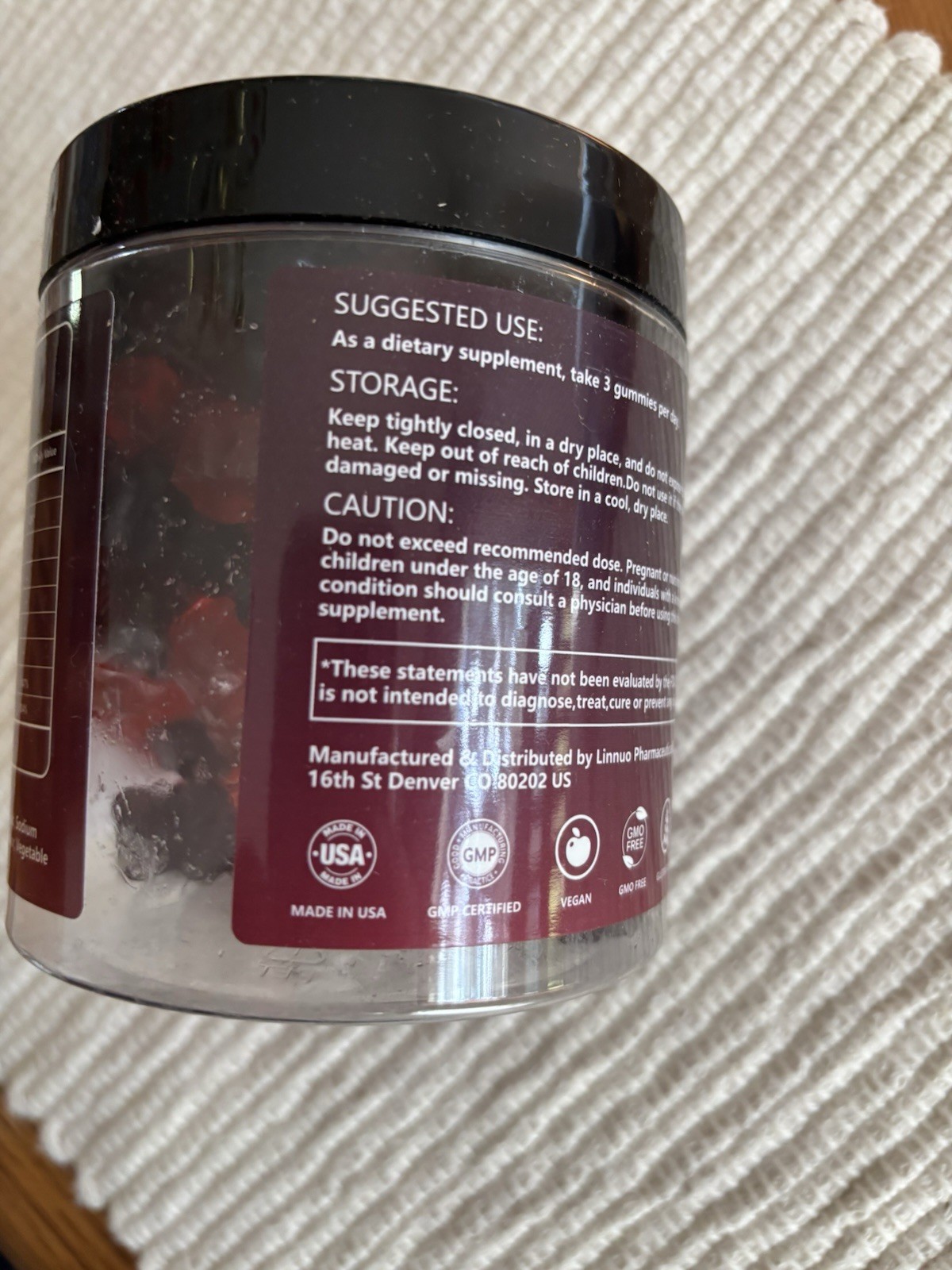 Crasye Creatine Monohydrate Gummies Sugar-Free Vegan Blueberry & Raspberry 120