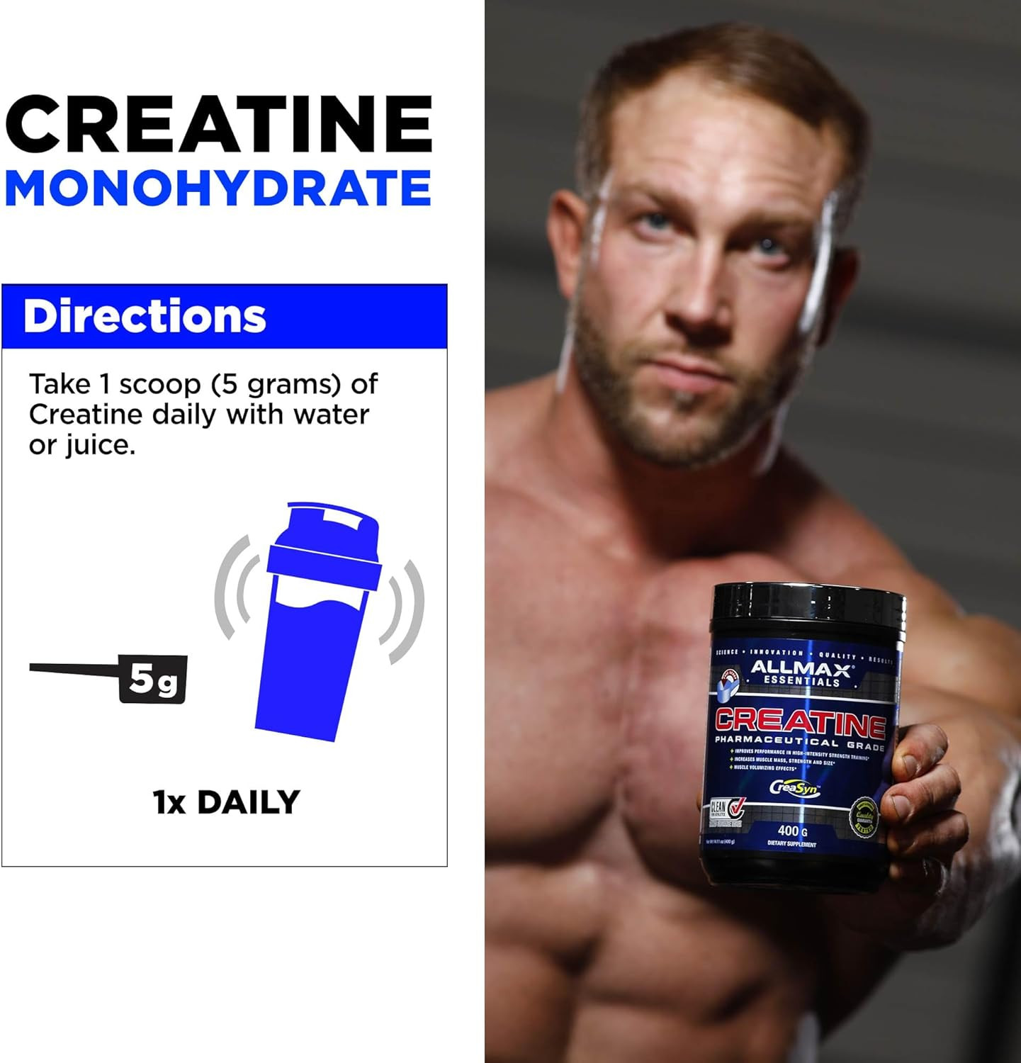 ALLMAX Nutrition – Creatine Monohydrate, Micronized Creatine Powder for Strengt
