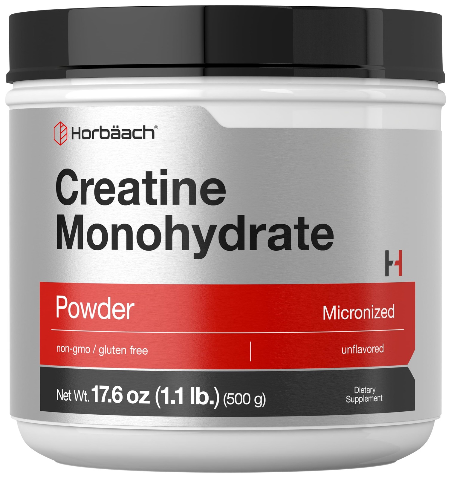 Horbäach Creatine Monohydrate Powder | 1.1lb (17.6 oz) 1.1 Pound (Pack of 1)
