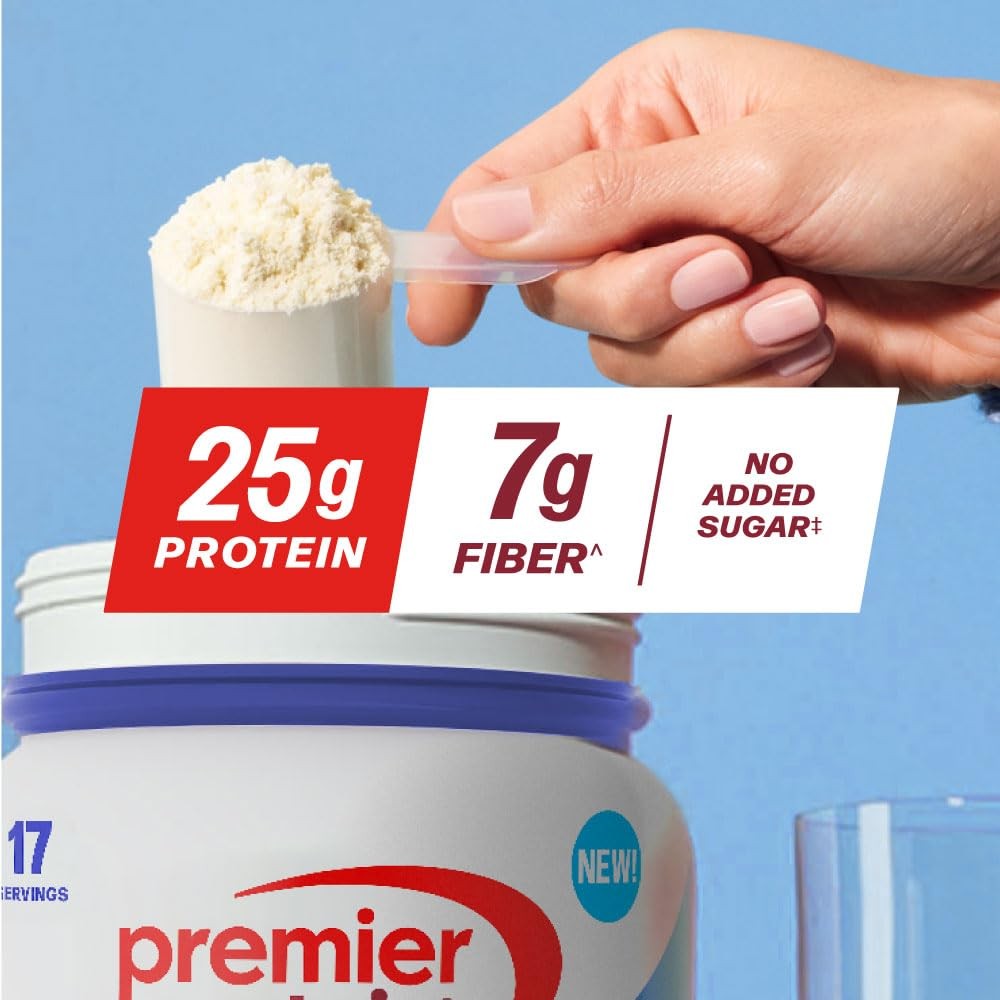 Premier Protein Powder Plus Fiber, Vanilla, 25g Protein, 7g Fiber to Support …
