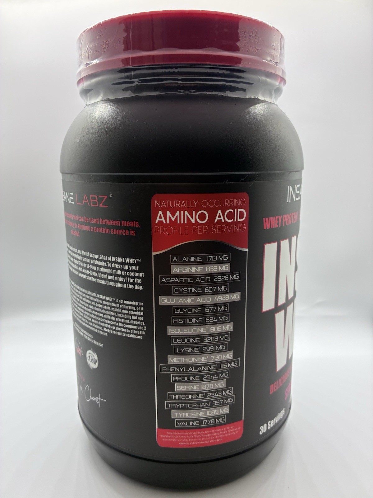 Insane Labz Insane Whey Strawberries & Cream Protein Powder 2.3 lb Muscle Gain