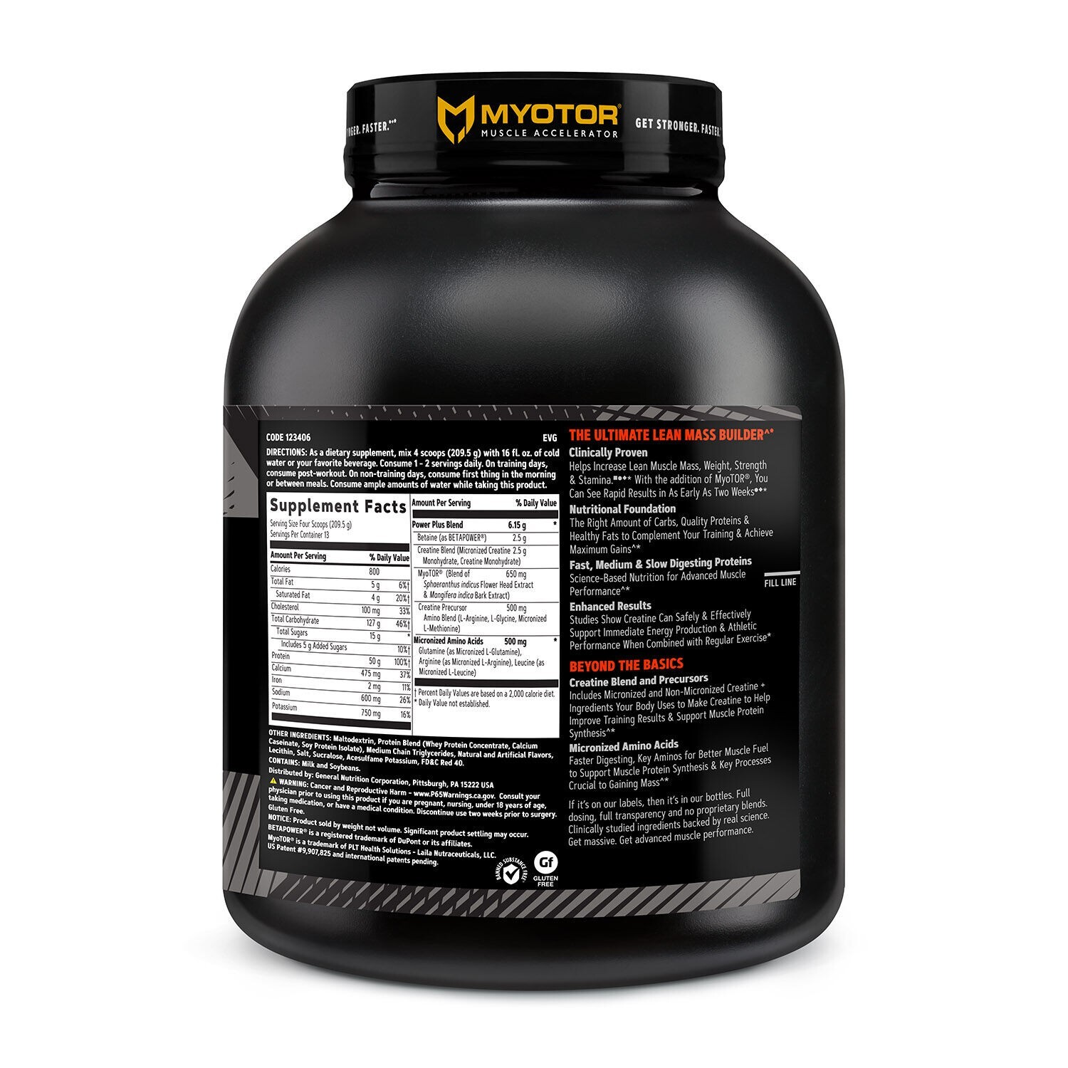 GNC Amplified Mass XXX Anabolic Mass Gainer 6 LBS Strawberry