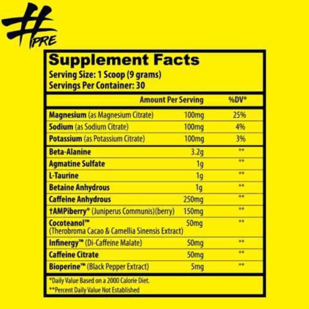 Insane Labz # PRE – Pre-Workout Energy Powder – Water Bomb (Watermelon), 269g