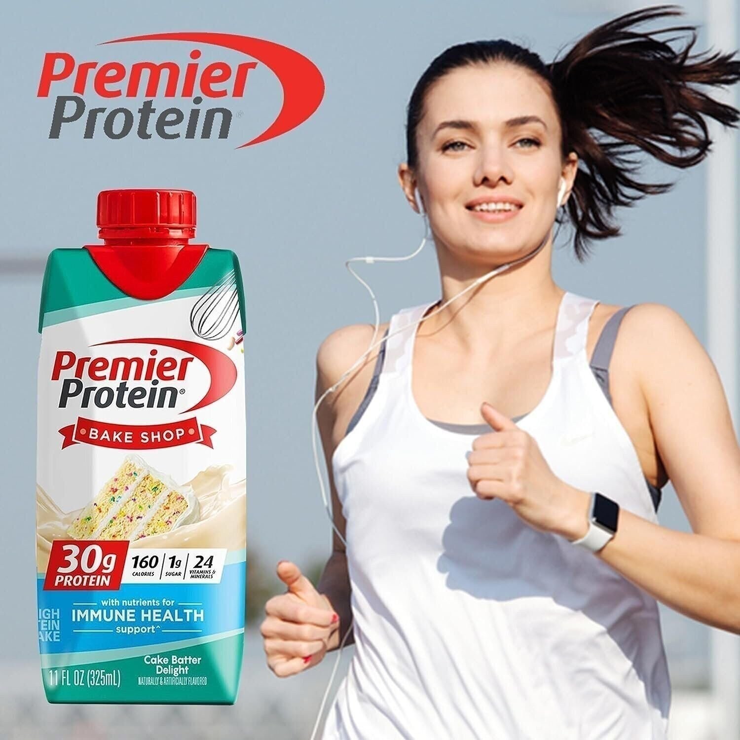 Premier Protein Shakes 6 Bottles Cake Batter in The Award Box 11Fl oz