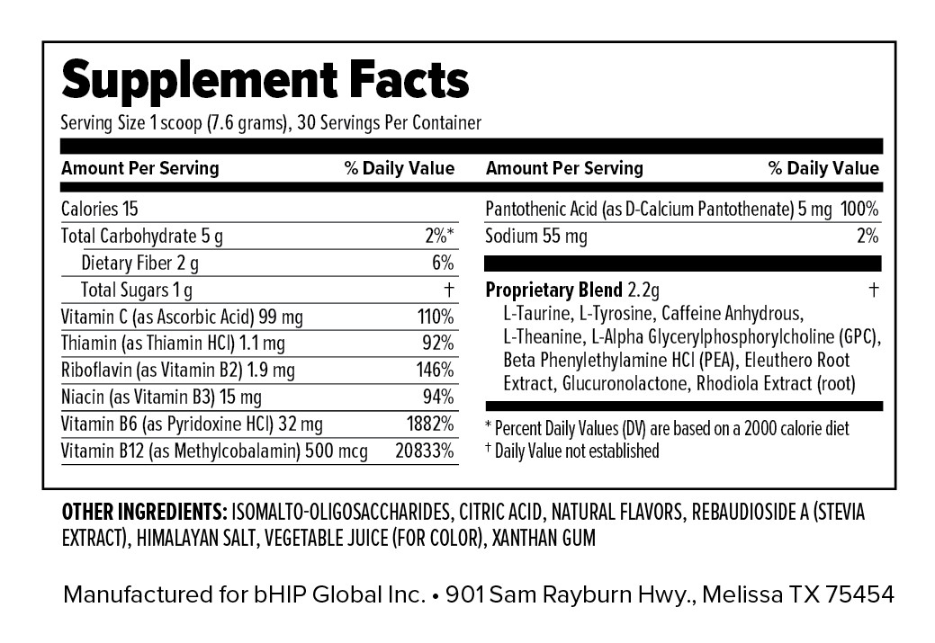 BHIP I BLUE + b:charged – Smart Energy&Focus Combo | Clean Energy Without Crash