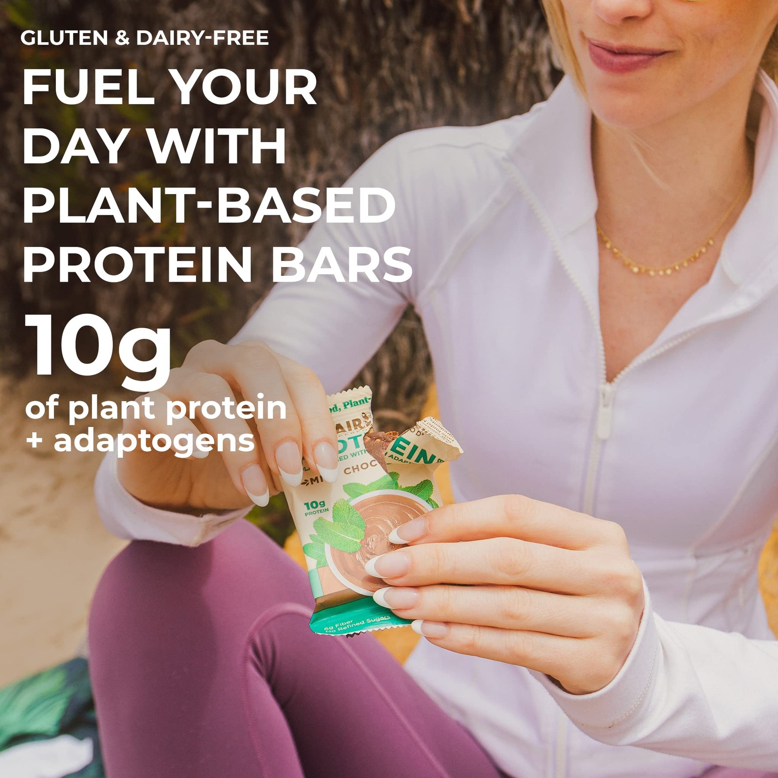 Laird Superfood Functional Protein Bars 1 Count (Pack of 10), Mint Chocolate