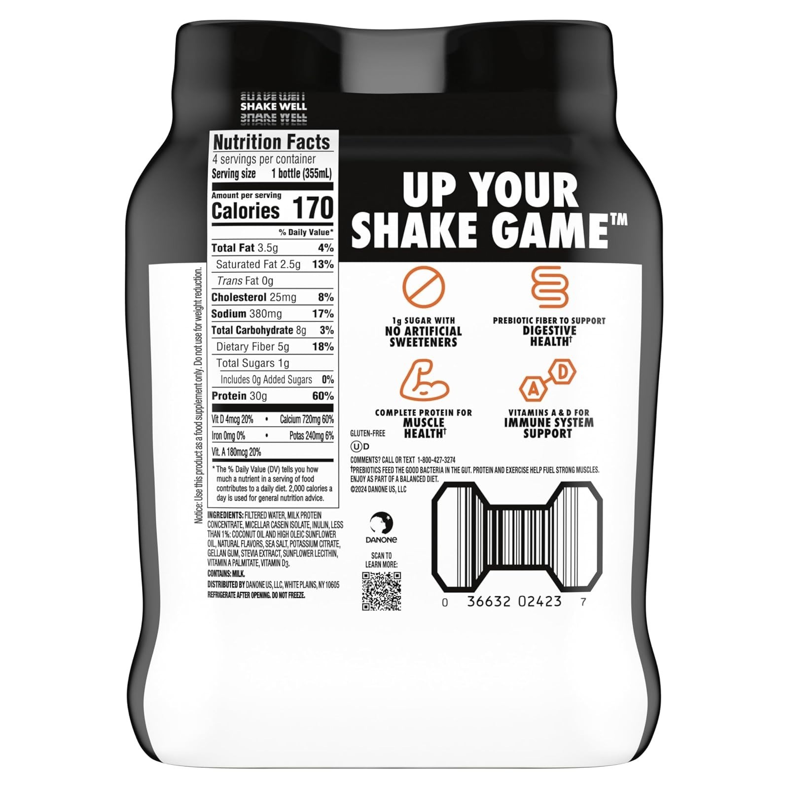 Oikos Protein Shake Salted Caramel 30g Protein 12 fl oz 4 Count
