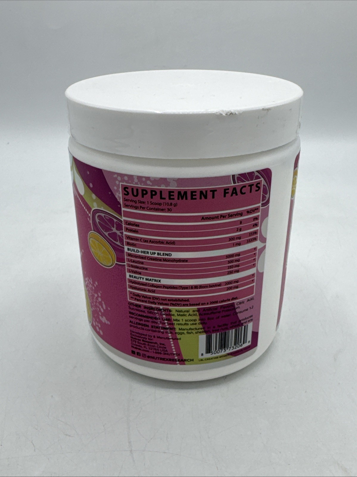 Nutrex CREATINE Monohydrate For WOMEN Powder Collagen Biotin BCAA Booty & Beauty