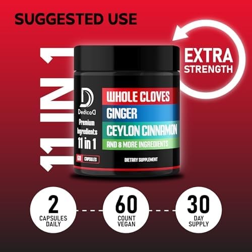 DEDICAD 11in1 Cloves Supplement with Ginger, Ceylon Cinnamon and 8 Other More –