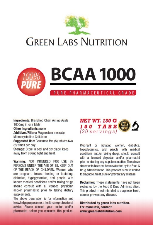 BCAA 1000mg Tablets Anticatabolic Amino Acids Leucine Isoleucine Valine