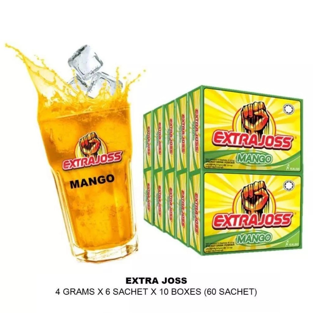 10 BOXES (60’s) EXTRA JOSS ENERGY DRINK POWDER – BOOST STAMINA (4 FLAVORS)
