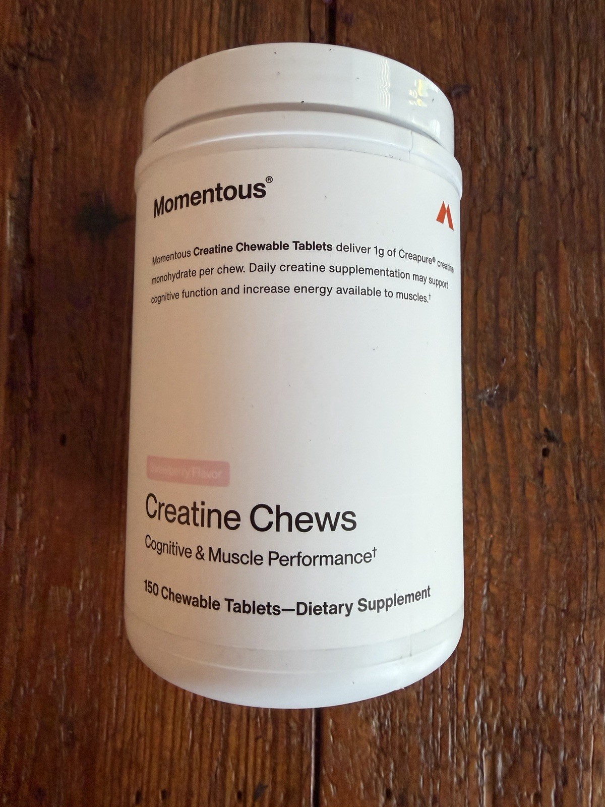 Momentous Creatine Chews 150-Count – Strawberry FREE SHIPPING Exp 01/28