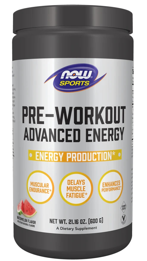 Pre-Workout Advanced Energy Powder 600 Grams By Now Foods