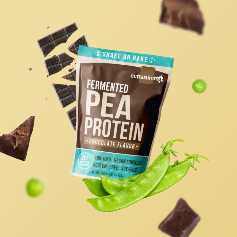 nutrasumma Fermented Pea Protein 2.11 lb Pouch – Chocolate Flavor