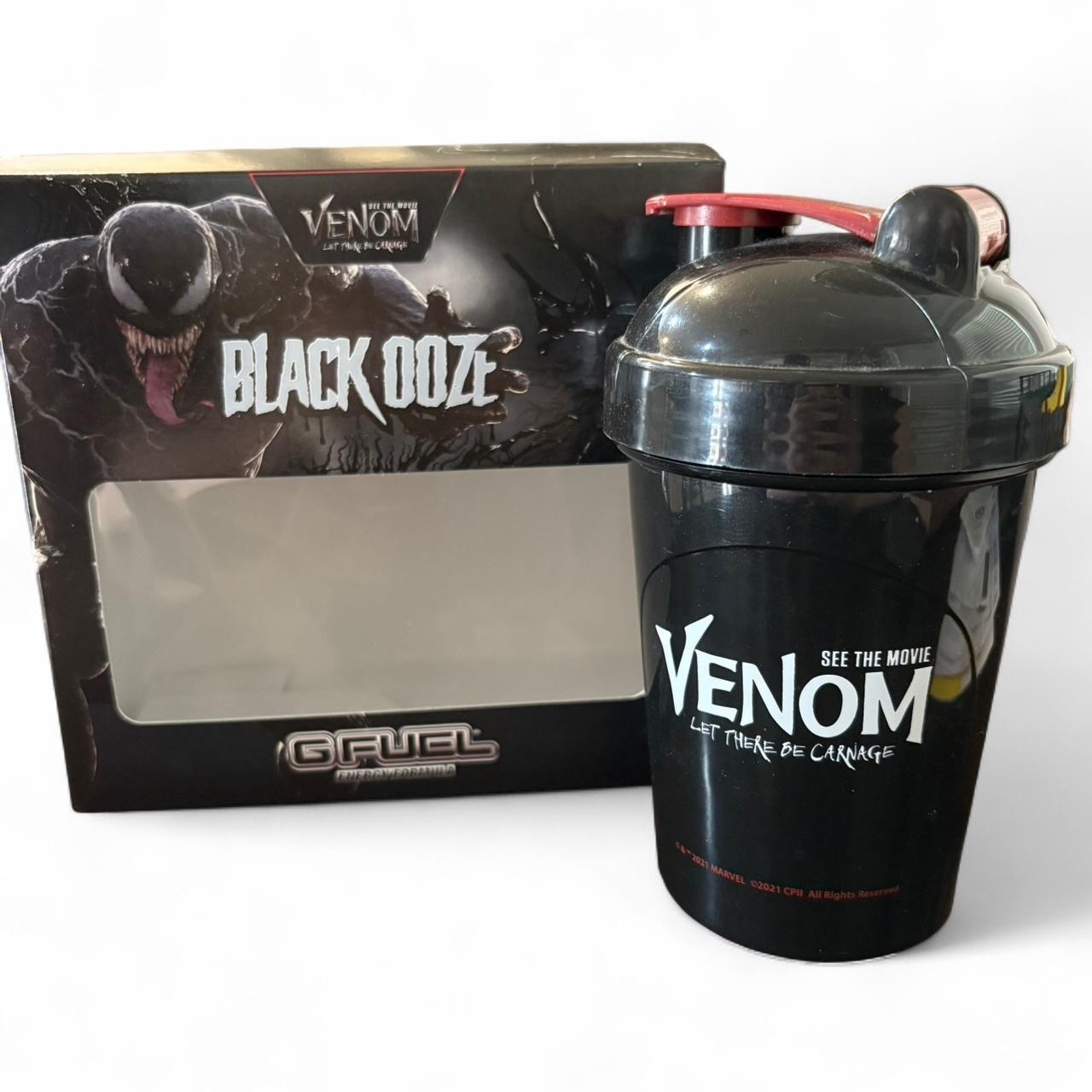 Let There Be Carnage: Venom Black Ooze G FUEL collectors box comes with sticker