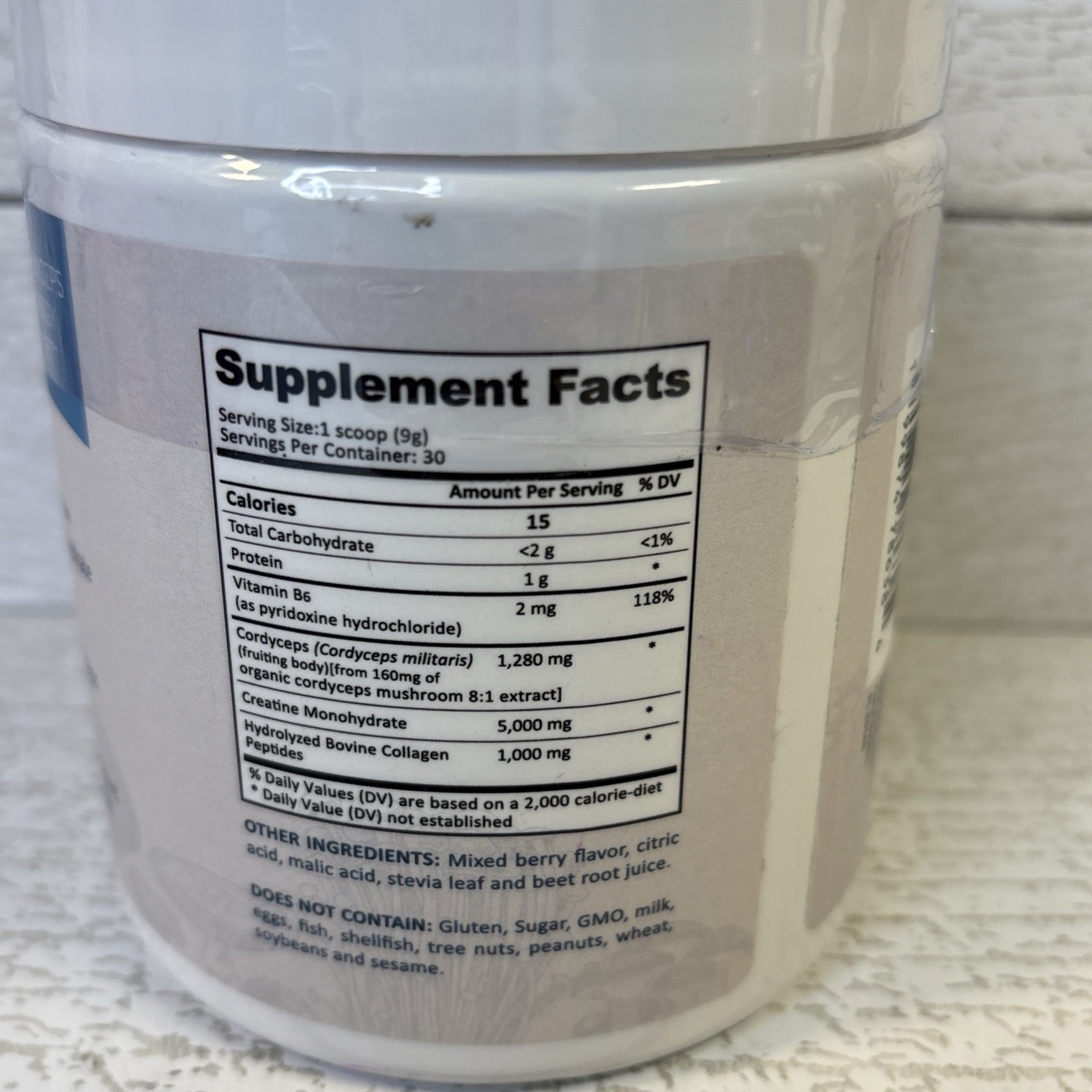 se nutrition Creatine + Cordyceps Powder Sugar Free Mixed Berry 9.5 oz 1-2029