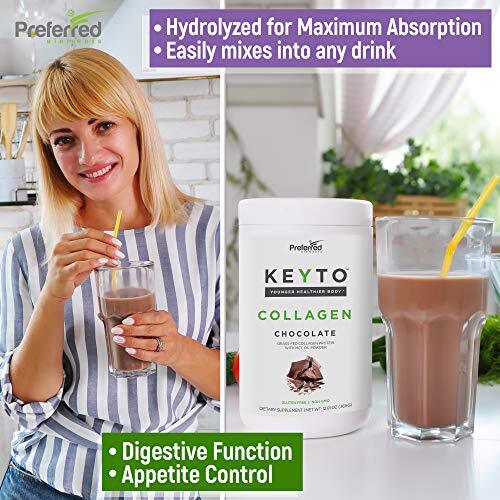 KETO MEAL REPLACEMENT Collagen Powder Supplement By PREFERRED ELEMENTS