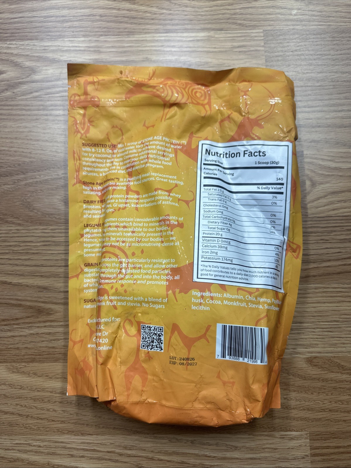 Nutra Farms Stone Age Protein Egg White 2 lbs Chocolate