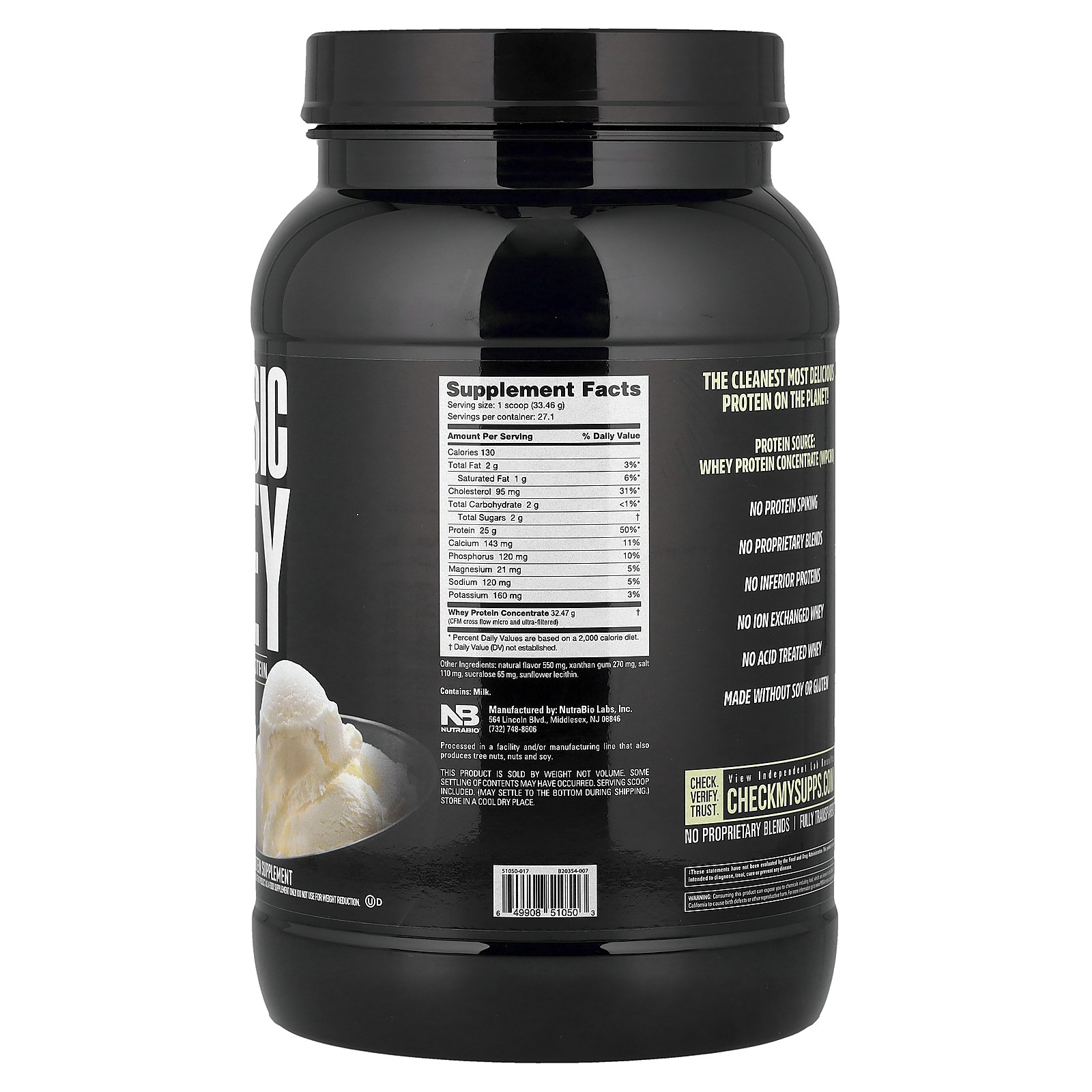 Classic Whey Protein, Creamy Vanilla, 2 lbs (907 g)