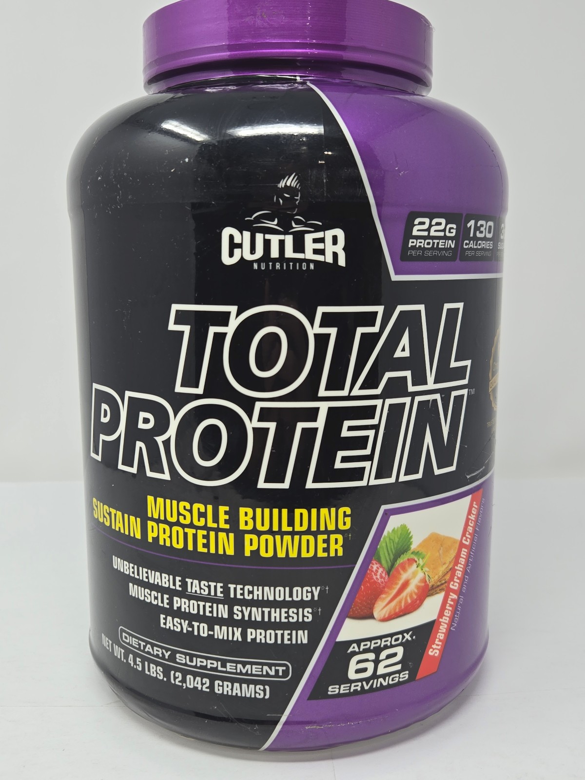 Cutler Nutrition Total Protein Powder – 4.5 lbs (62 Servings) Choose Your Flavor