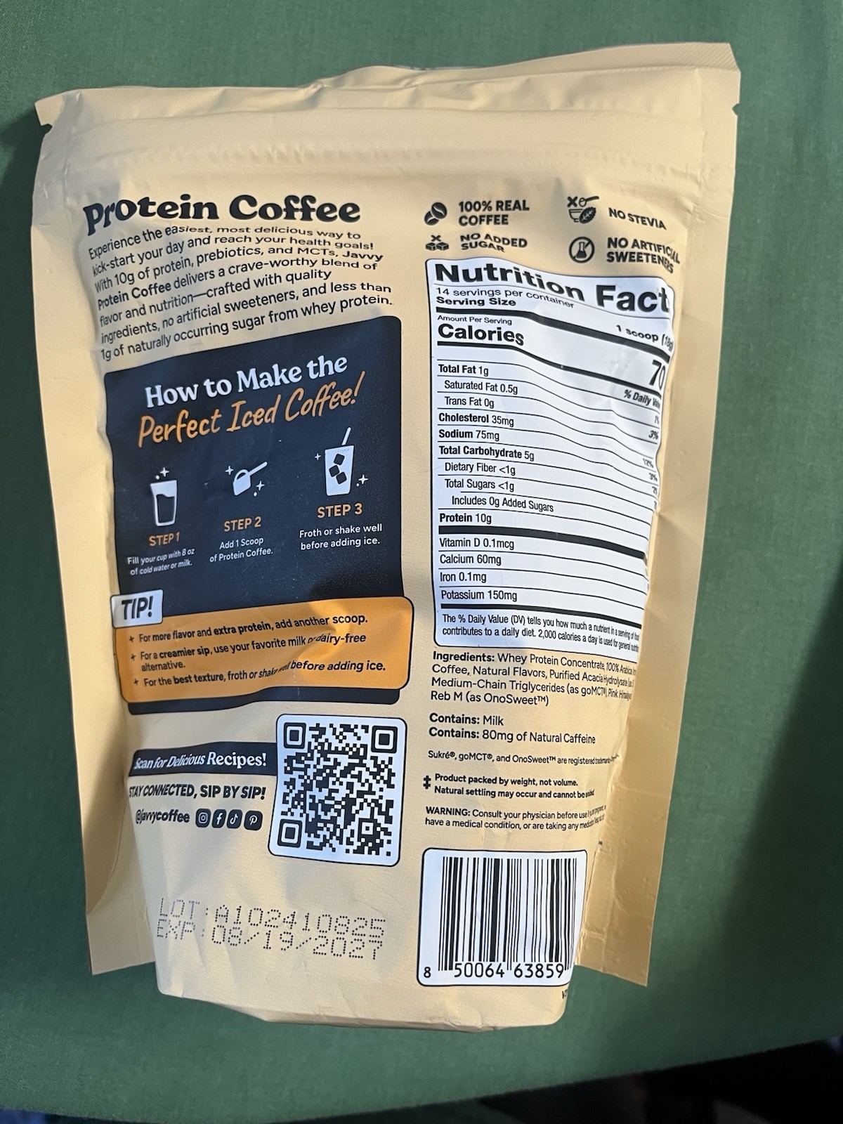 ✨(3) Variety Javvy MOCHA, ORIGINAL & Vanilla Protein & Instant Iced Coffees ☕️