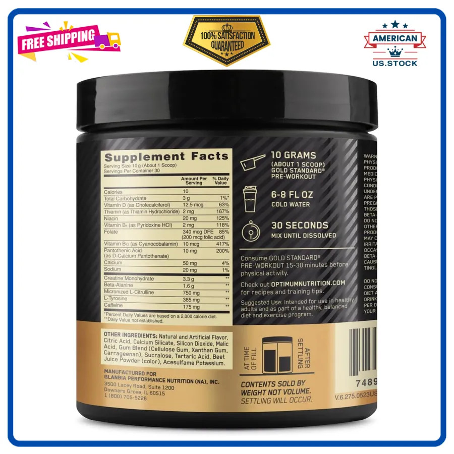 Optimum Nutrition Gold Standard Pre-Workout Watermelon Candy 30 Servings