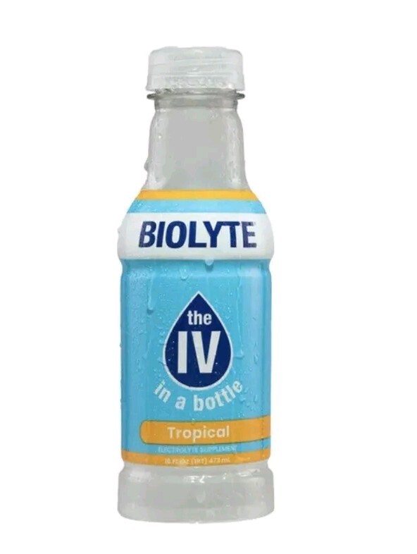 BIOLYTE Electrolyte IV in a Bottle Electrolyte Drink for Rapid Hydration 6pack