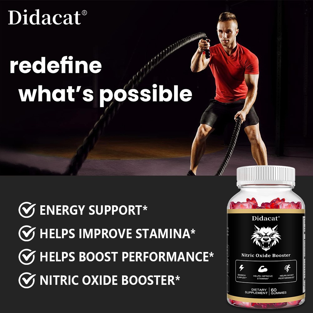 Maca root 100mg,Ashwagandha 100mg 60 gummies | Nitric oxide booster | Strength
