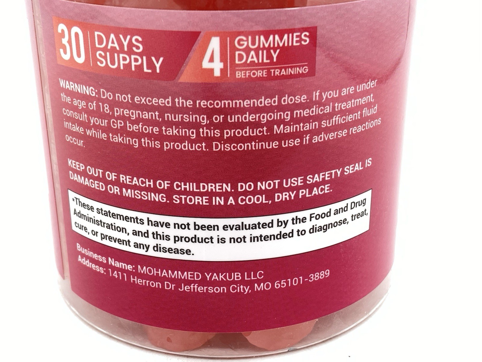 Cnthdi Creatine Monohydrate Gummies Peach, Gluten-Free, Soy-Free- 6000mg 120 Ct