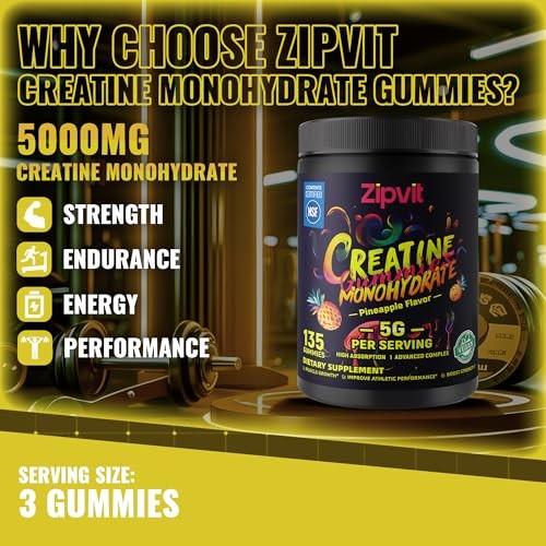 Creatine Monohydrate Gummies 5g 135 Count Muscle Strength