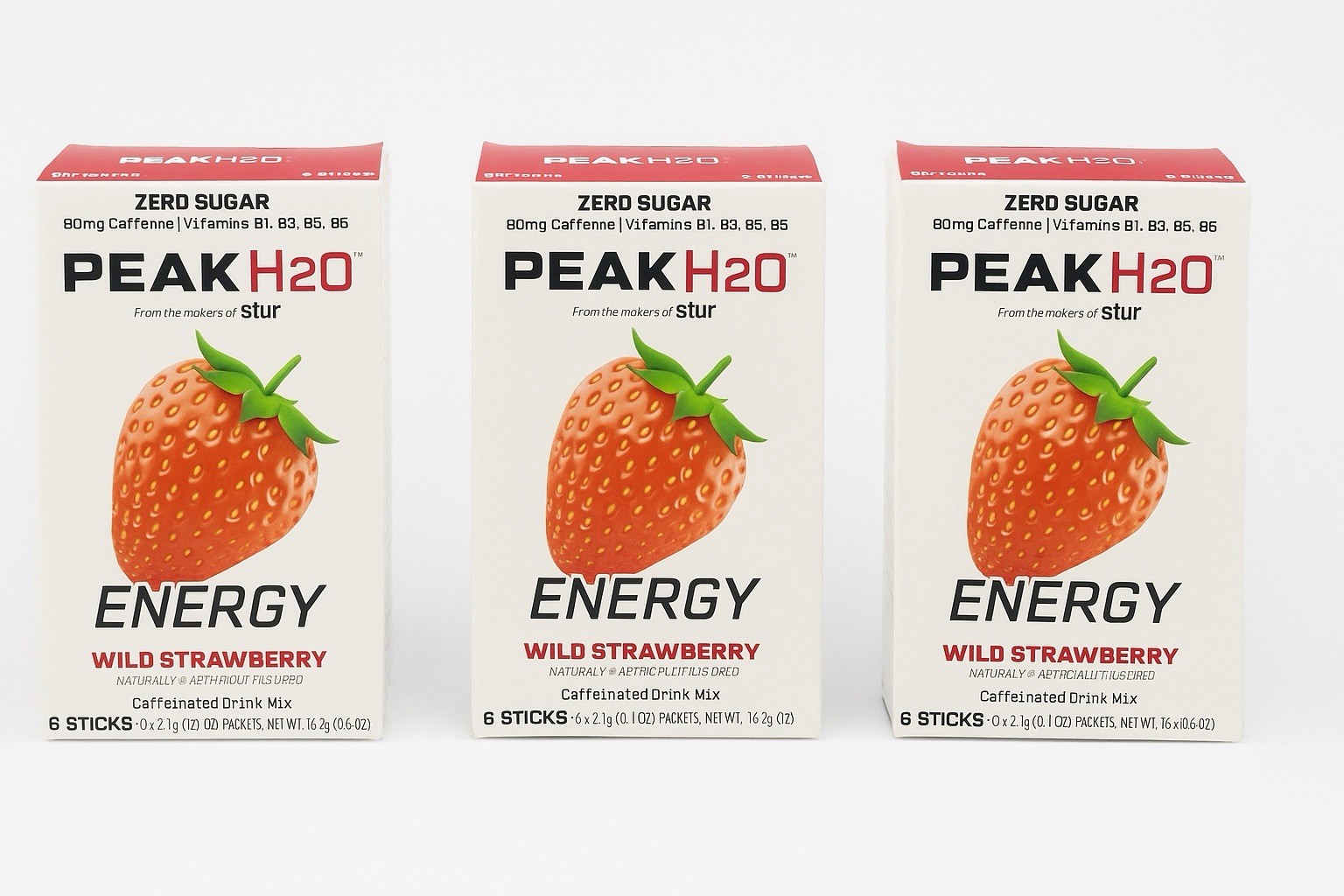 🔋Electrolyte Powder | PEAKH2O Energy Strawberry…6 Sticks Per Box 2 Boxes